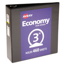 Load image into Gallery viewer, Avery® wholesale. AVERY Economy View Binder With Round Rings , 3 Rings, 3&quot; Capacity, 11 X 8.5, Black, (5740). HSD Wholesale: Janitorial Supplies, Breakroom Supplies, Office Supplies.