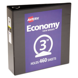 Avery® wholesale. AVERY Economy View Binder With Round Rings , 3 Rings, 3" Capacity, 11 X 8.5, Black, (5740). HSD Wholesale: Janitorial Supplies, Breakroom Supplies, Office Supplies.