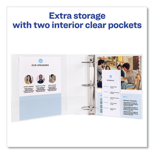 Avery® wholesale. AVERY Economy View Binder With Round Rings , 3 Rings, 3" Capacity, 11 X 8.5, White, (5741). HSD Wholesale: Janitorial Supplies, Breakroom Supplies, Office Supplies.