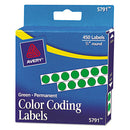 Avery® wholesale. AVERY Handwrite-only Permanent Self-adhesive Round Color-coding Labels In Dispensers, 0.25" Dia., Green, 450-roll, (5791). HSD Wholesale: Janitorial Supplies, Breakroom Supplies, Office Supplies.