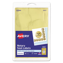 Load image into Gallery viewer, Avery® wholesale. AVERY Printable Gold Foil Seals, 2&quot; Dia., Gold, 4-sheet, 11 Sheets-pack, (5868). HSD Wholesale: Janitorial Supplies, Breakroom Supplies, Office Supplies.