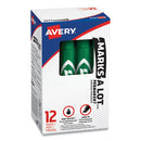 Avery® wholesale. AVERY Marks A Lot Regular Desk-style Permanent Marker, Broad Chisel Tip, Green, Dozen, (7885). HSD Wholesale: Janitorial Supplies, Breakroom Supplies, Office Supplies.