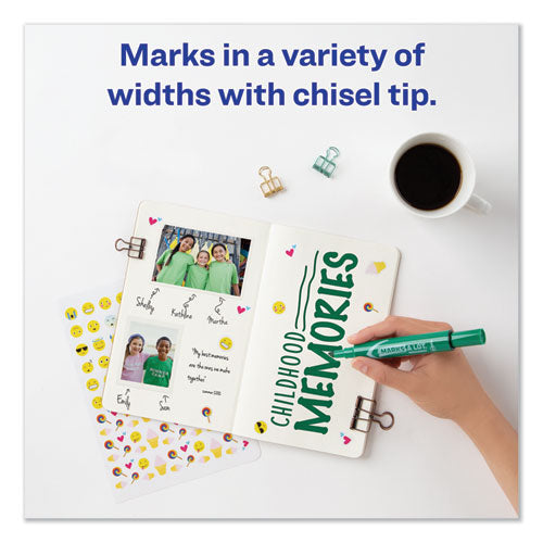 Avery® wholesale. AVERY Marks A Lot Regular Desk-style Permanent Marker, Broad Chisel Tip, Green, Dozen, (7885). HSD Wholesale: Janitorial Supplies, Breakroom Supplies, Office Supplies.