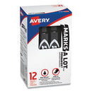 Avery® wholesale. AVERY Marks A Lot Regular Desk-style Permanent Marker, Broad Chisel Tip, Black, Dozen, (7888). HSD Wholesale: Janitorial Supplies, Breakroom Supplies, Office Supplies.