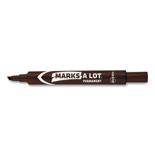 Load image into Gallery viewer, Avery® wholesale. AVERY Marks A Lot Large Desk-style Permanent Marker, Broad Chisel Tip, Brown, Dozen, (8881). HSD Wholesale: Janitorial Supplies, Breakroom Supplies, Office Supplies.