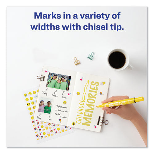 Avery® wholesale. AVERY Marks A Lot Large Desk-style Permanent Marker, Broad Chisel Tip, Yellow, Dozen, (8882). HSD Wholesale: Janitorial Supplies, Breakroom Supplies, Office Supplies.