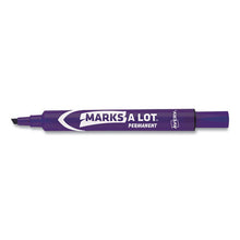 Load image into Gallery viewer, Avery® wholesale. AVERY Marks A Lot Large Desk-style Permanent Marker, Broad Chisel Tip, Purple, Dozen, (8884). HSD Wholesale: Janitorial Supplies, Breakroom Supplies, Office Supplies.
