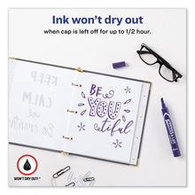 Load image into Gallery viewer, Avery® wholesale. AVERY Marks A Lot Large Desk-style Permanent Marker, Broad Chisel Tip, Purple, Dozen, (8884). HSD Wholesale: Janitorial Supplies, Breakroom Supplies, Office Supplies.