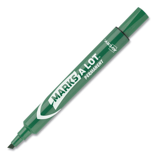 Avery® wholesale. AVERY Marks A Lot Large Desk-style Permanent Marker, Broad Chisel Tip, Green, Dozen, (8885). HSD Wholesale: Janitorial Supplies, Breakroom Supplies, Office Supplies.