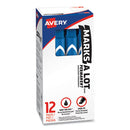 Avery® wholesale. AVERY Marks A Lot Large Desk-style Permanent Marker, Broad Chisel Tip, Blue, Dozen, (8886). HSD Wholesale: Janitorial Supplies, Breakroom Supplies, Office Supplies.