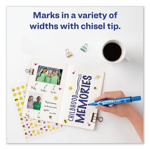 Avery® wholesale. AVERY Marks A Lot Large Desk-style Permanent Marker, Broad Chisel Tip, Blue, Dozen, (8886). HSD Wholesale: Janitorial Supplies, Breakroom Supplies, Office Supplies.