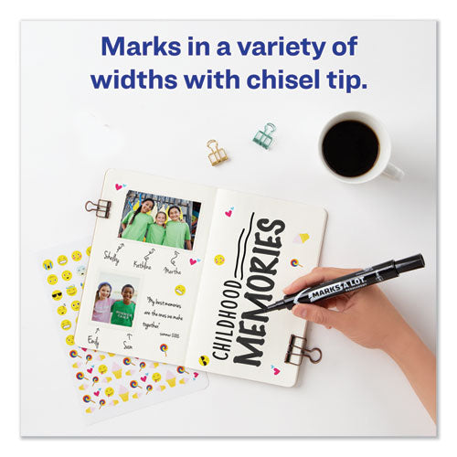 Avery® wholesale. AVERY Marks A Lot Large Desk-style Permanent Marker, Broad Chisel Tip, Black, Dozen, (8888). HSD Wholesale: Janitorial Supplies, Breakroom Supplies, Office Supplies.