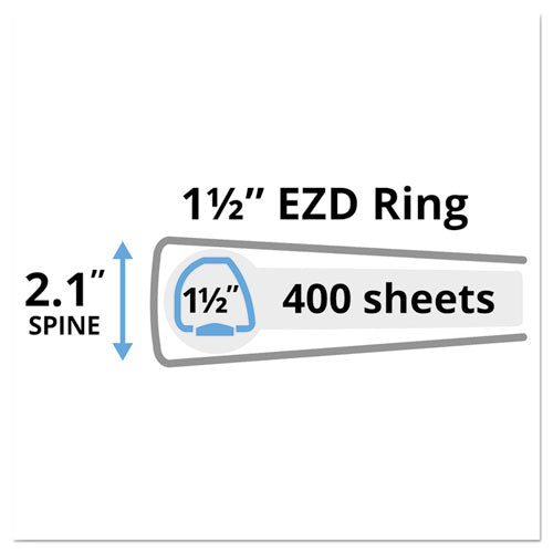 Avery® wholesale. AVERY Durable View Binder With Durahinge And Ezd Rings, 3 Rings, 1.5" Capacity, 11 X 8.5, White, (9401). HSD Wholesale: Janitorial Supplies, Breakroom Supplies, Office Supplies.