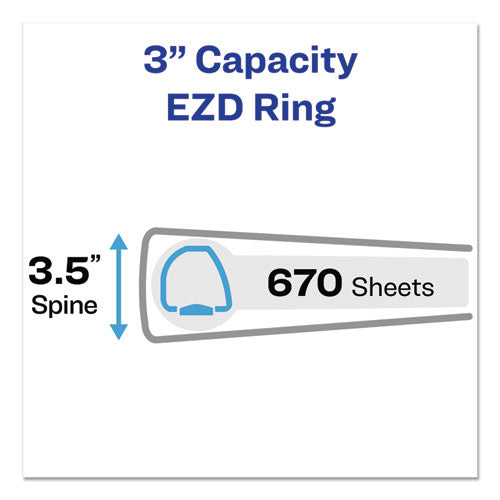 Avery® wholesale. AVERY Durable View Binder With Durahinge And Ezd Rings, 3 Rings, 3" Capacity, 11 X 8.5, Black, (9700). HSD Wholesale: Janitorial Supplies, Breakroom Supplies, Office Supplies.