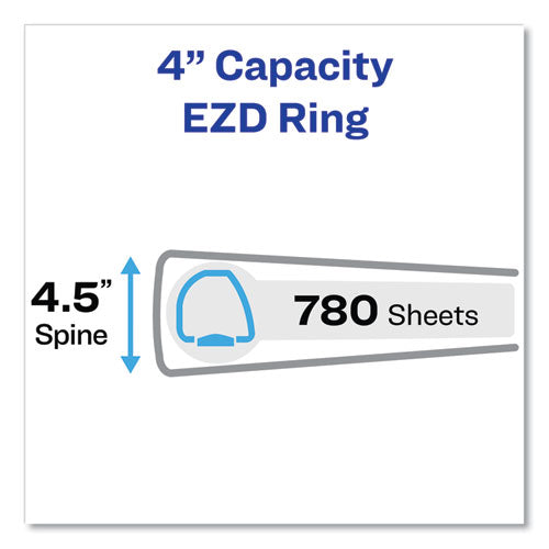 Avery® wholesale. AVERY Durable View Binder With Durahinge And Ezd Rings, 3 Rings, 4" Capacity, 11 X 8.5, Black, (9800). HSD Wholesale: Janitorial Supplies, Breakroom Supplies, Office Supplies.
