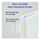 Avery® wholesale. AVERY Durable View Binder With Durahinge And Ezd Rings, 3 Rings, 4" Capacity, 11 X 8.5, White, (9801). HSD Wholesale: Janitorial Supplies, Breakroom Supplies, Office Supplies.