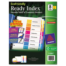 Load image into Gallery viewer, Avery® wholesale. AVERY Customizable Table Of Contents Ready Index Dividers With Multicolor Tabs, 8-tab, 1 To 8, 11 X 8.5, White, 3 Sets. HSD Wholesale: Janitorial Supplies, Breakroom Supplies, Office Supplies.