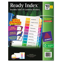 Load image into Gallery viewer, Avery® wholesale. AVERY Customizable Table Of Contents Ready Index Dividers With Multicolor Tabs, 10-tab, 1 To 10, 11 X 8.5, White, 3 Sets. HSD Wholesale: Janitorial Supplies, Breakroom Supplies, Office Supplies.