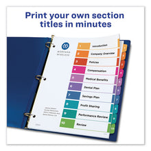 Load image into Gallery viewer, Avery® wholesale. AVERY Customizable Table Of Contents Ready Index Dividers With Multicolor Tabs, 10-tab, 1 To 10, 11 X 8.5, White, 3 Sets. HSD Wholesale: Janitorial Supplies, Breakroom Supplies, Office Supplies.