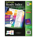 Avery® wholesale. AVERY Customizable Table Of Contents Ready Index Dividers With Multicolor Tabs, 12-tab, 1 To 12, 11 X 8.5, White, 3 Sets. HSD Wholesale: Janitorial Supplies, Breakroom Supplies, Office Supplies.