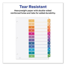 Load image into Gallery viewer, Avery® wholesale. AVERY Customizable Table Of Contents Ready Index Dividers With Multicolor Tabs, 12-tab, 1 To 12, 11 X 8.5, White, 3 Sets. HSD Wholesale: Janitorial Supplies, Breakroom Supplies, Office Supplies.