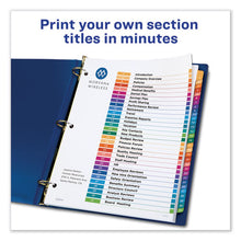 Load image into Gallery viewer, Avery® wholesale. AVERY Customizable Table Of Contents Ready Index Dividers With Multicolor Tabs, 31-tab, 1 To 31, 11 X 8.5, White, 1 Set. HSD Wholesale: Janitorial Supplies, Breakroom Supplies, Office Supplies.