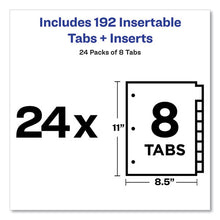 Load image into Gallery viewer, Avery® wholesale. AVERY Insertable Big Tab Dividers, 8-tab, Letter, 24 Sets. HSD Wholesale: Janitorial Supplies, Breakroom Supplies, Office Supplies.