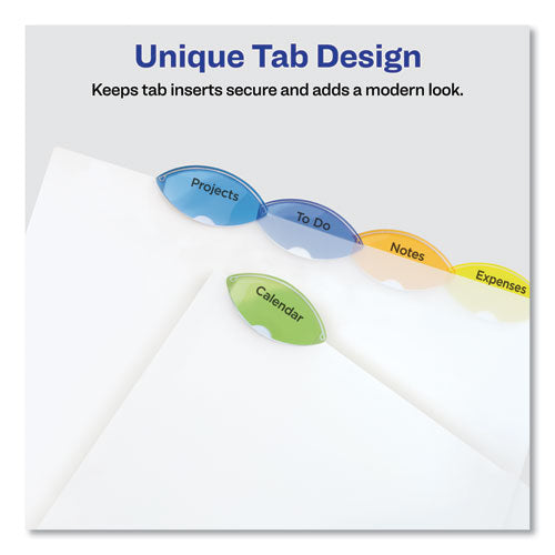 Avery® wholesale. AVERY Insertable Style Edge Tab Plastic Dividers, 7-hole Punched, 5-tab, 8.5 X 5.5, Translucent, 1 Set. HSD Wholesale: Janitorial Supplies, Breakroom Supplies, Office Supplies.