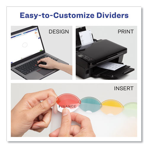 Avery® wholesale. AVERY Insertable Style Edge Tab Plastic Dividers, 7-hole Punched, 5-tab, 8.5 X 5.5, Translucent, 1 Set. HSD Wholesale: Janitorial Supplies, Breakroom Supplies, Office Supplies.