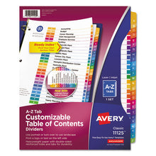 Load image into Gallery viewer, Avery® wholesale. AVERY Customizable Toc Ready Index Multicolor Dividers, 26-tab, Letter. HSD Wholesale: Janitorial Supplies, Breakroom Supplies, Office Supplies.