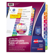 Load image into Gallery viewer, Avery® wholesale. AVERY Customizable Toc Ready Index Multicolor Dividers, 12-tab, Letter. HSD Wholesale: Janitorial Supplies, Breakroom Supplies, Office Supplies.