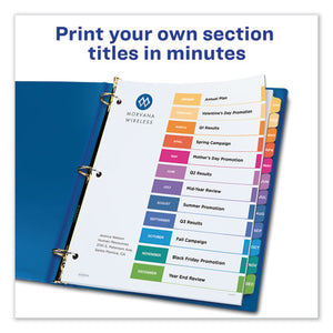 Avery® wholesale. AVERY Customizable Toc Ready Index Multicolor Dividers, 12-tab, Letter. HSD Wholesale: Janitorial Supplies, Breakroom Supplies, Office Supplies.