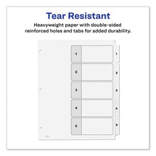 Load image into Gallery viewer, Avery® wholesale. AVERY Customizable Toc Ready Index Black And White Dividers, 5-tab, Letter. HSD Wholesale: Janitorial Supplies, Breakroom Supplies, Office Supplies.