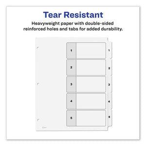Avery® wholesale. AVERY Customizable Toc Ready Index Black And White Dividers, 5-tab, Letter. HSD Wholesale: Janitorial Supplies, Breakroom Supplies, Office Supplies.