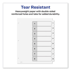 Avery® wholesale. AVERY Customizable Toc Ready Index Black And White Dividers, 8-tab, Letter. HSD Wholesale: Janitorial Supplies, Breakroom Supplies, Office Supplies.