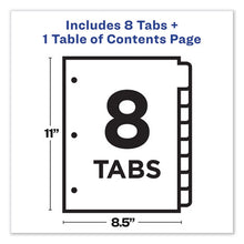 Load image into Gallery viewer, Avery® wholesale. AVERY Customizable Toc Ready Index Multicolor Dividers, 8-tab, Letter. HSD Wholesale: Janitorial Supplies, Breakroom Supplies, Office Supplies.