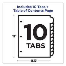 Load image into Gallery viewer, Avery® wholesale. AVERY Customizable Toc Ready Index Black And White Dividers, 10-tab, Letter. HSD Wholesale: Janitorial Supplies, Breakroom Supplies, Office Supplies.