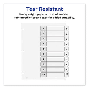 Avery® wholesale. AVERY Customizable Toc Ready Index Black And White Dividers, 10-tab, Letter. HSD Wholesale: Janitorial Supplies, Breakroom Supplies, Office Supplies.