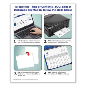 Avery® wholesale. AVERY Customizable Toc Ready Index Black And White Dividers, 10-tab, Letter. HSD Wholesale: Janitorial Supplies, Breakroom Supplies, Office Supplies.