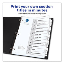 Load image into Gallery viewer, Avery® wholesale. AVERY Customizable Toc Ready Index Black And White Dividers, 12-tab, Letter. HSD Wholesale: Janitorial Supplies, Breakroom Supplies, Office Supplies.