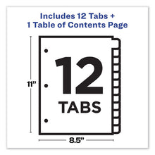 Load image into Gallery viewer, Avery® wholesale. AVERY Customizable Toc Ready Index Multicolor Dividers, 12-tab, Letter. HSD Wholesale: Janitorial Supplies, Breakroom Supplies, Office Supplies.