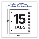Avery® wholesale. AVERY Customizable Toc Ready Index Black And White Dividers, 15-tab, Letter. HSD Wholesale: Janitorial Supplies, Breakroom Supplies, Office Supplies.