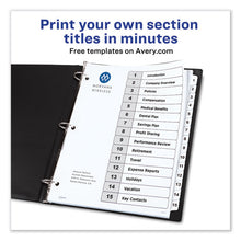 Load image into Gallery viewer, Avery® wholesale. AVERY Customizable Toc Ready Index Black And White Dividers, 15-tab, Letter. HSD Wholesale: Janitorial Supplies, Breakroom Supplies, Office Supplies.