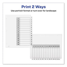Load image into Gallery viewer, Avery® wholesale. AVERY Customizable Toc Ready Index Black And White Dividers, 15-tab, Letter. HSD Wholesale: Janitorial Supplies, Breakroom Supplies, Office Supplies.