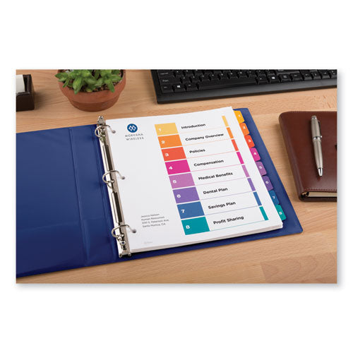 Avery® wholesale. AVERY Customizable Toc Ready Index Multicolor Dividers, 8-tab, Letter. HSD Wholesale: Janitorial Supplies, Breakroom Supplies, Office Supplies.