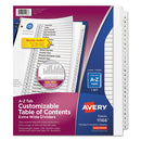 Avery® wholesale. AVERY Customizable Toc Ready Index Black And White Dividers, 26-tab, Letter. HSD Wholesale: Janitorial Supplies, Breakroom Supplies, Office Supplies.