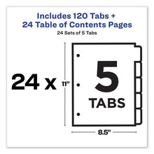 Load image into Gallery viewer, Avery® wholesale. AVERY Customizable Toc Ready Index Multicolor Dividers, 5-tab, Letter, 24 Sets. HSD Wholesale: Janitorial Supplies, Breakroom Supplies, Office Supplies.