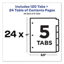 Avery® wholesale. AVERY Customizable Toc Ready Index Multicolor Dividers, 5-tab, Letter, 24 Sets. HSD Wholesale: Janitorial Supplies, Breakroom Supplies, Office Supplies.