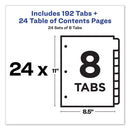 Avery® wholesale. AVERY Customizable Toc Ready Index Multicolor Dividers, 8-tab, Letter, 24 Sets. HSD Wholesale: Janitorial Supplies, Breakroom Supplies, Office Supplies.