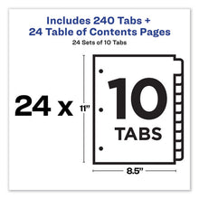 Load image into Gallery viewer, Avery® wholesale. AVERY Customizable Toc Ready Index Multicolor Dividers, 10-tab, Letter, 24 Sets. HSD Wholesale: Janitorial Supplies, Breakroom Supplies, Office Supplies.